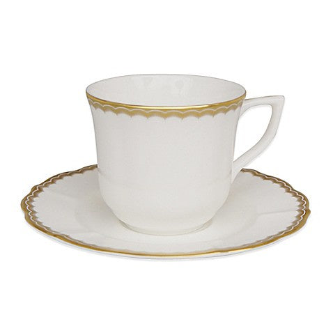 Antique Gold Tea Cup & Saucer 2 Pc