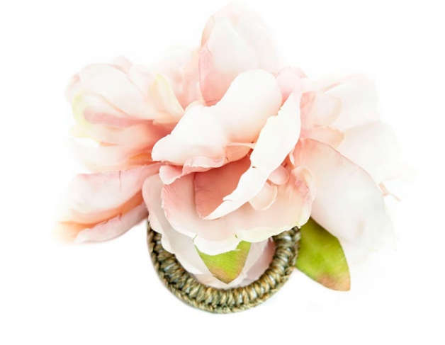 Peony napkin rings deals