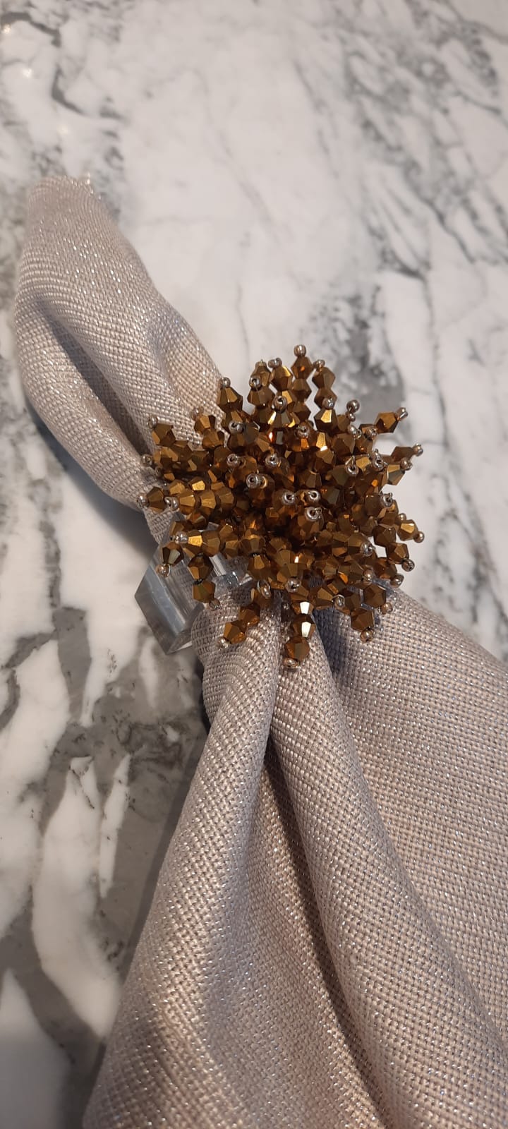 Napkin Ring Gold Destellos