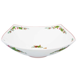 Christmas Magic Large Square Salad Bowl