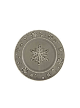SnowFlakes Antracita Salad/Dessert Plate