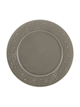 SnowFlakes Antracita Charger Plate
