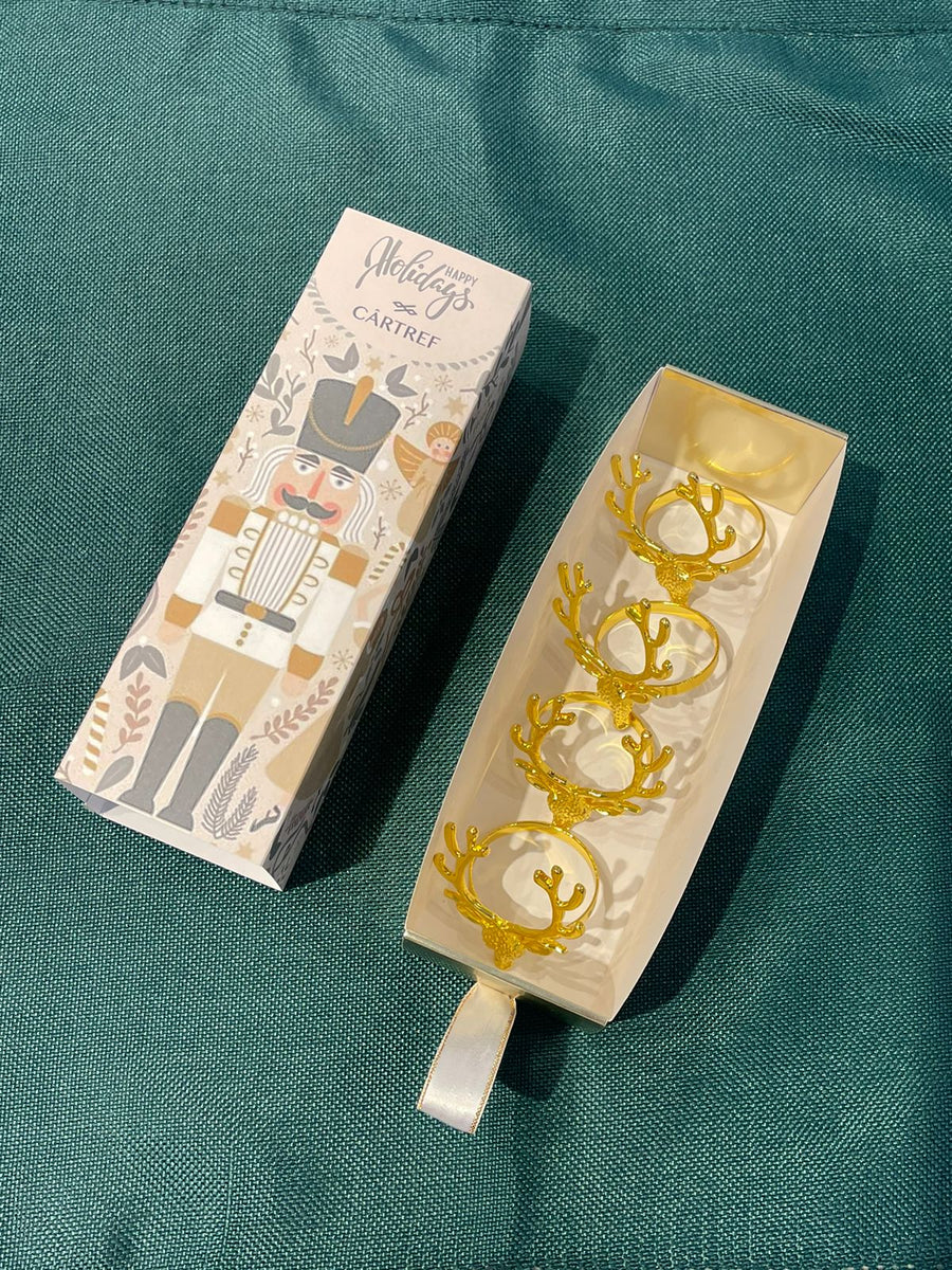 Caja de Regalo Navideña para Anillos Servilleteros