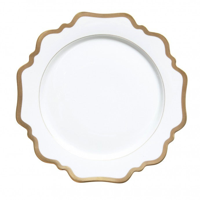 Antique White with Gold Dinner Plate