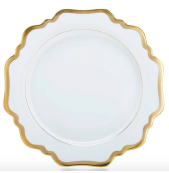 Antique White with Gold Salad/Dessert Plate