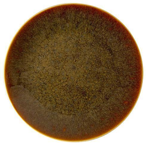 Art Glaze Dinner Plate Flamed Caramel