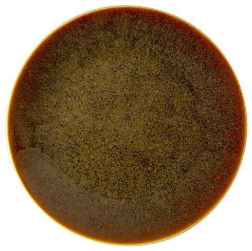 Art Glaze Platter Flamed Caramel