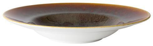 Art Glaze Rimmed Bowl Flamed Caramel