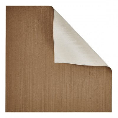 Bronze/Ivory Square Placemat Double-Sided 4 Pc