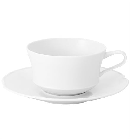 Crown White Tea Cup & Saucer