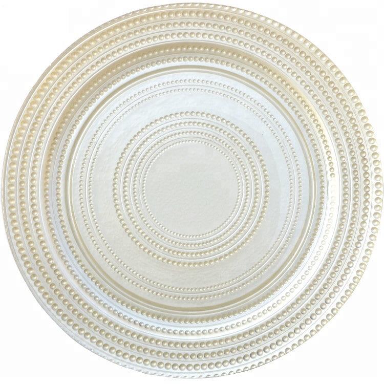 Pearl Beads Charger Plate 4 Pc