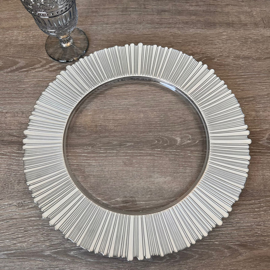 Colored Clear Silver Charger Plate