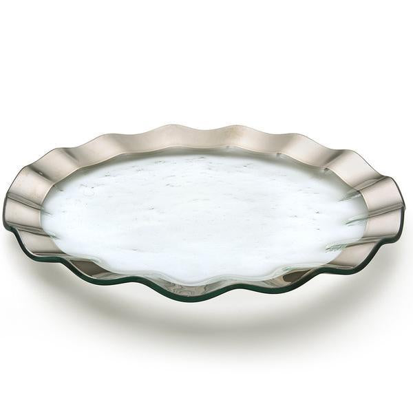 Ruffle Platinum Salad/Dessert Plate