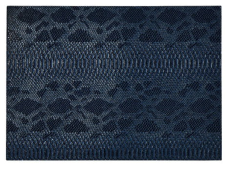 Midnight/Gray Python Rectangular Placemat Double-Sided 4 Pcs