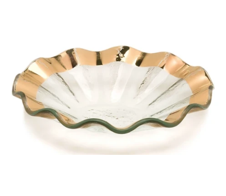 Ruffle Gold Bowl