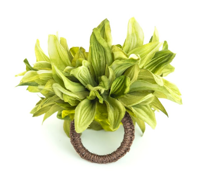 Chrysanthemum  Green Napkin Ring