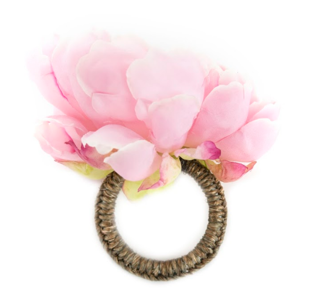 Peony Light Pink Napkin Ring