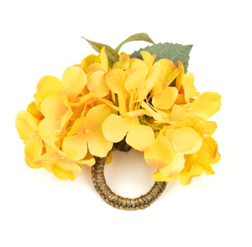 Hortensia Yellow Napkin Ring