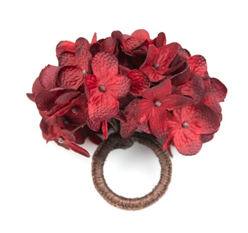 Hortensia Red Napkin Ring