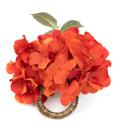 Hortensia Orange Napkin Ring