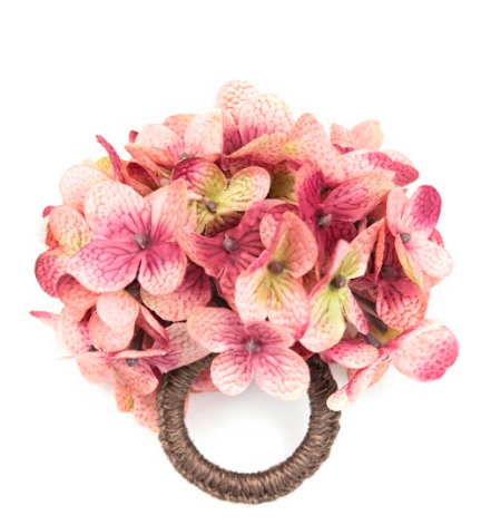 Hortensia Pink Napkin Ring