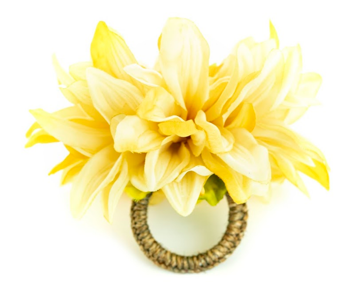 Chrysanthemum Yellow Napkin Ring