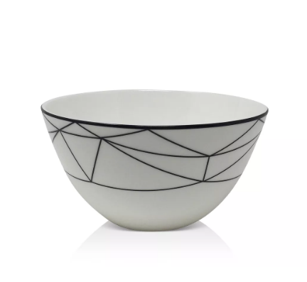 Gem Cut Black Cereal Bowl