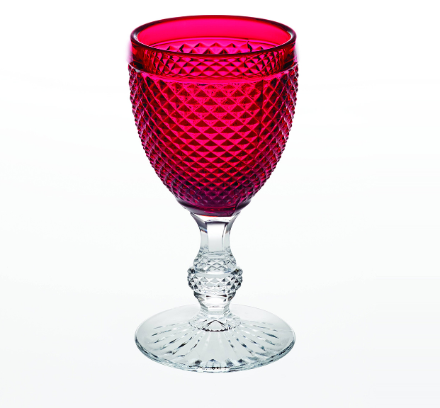 Red Top Bicolor Bicos Water Goblet