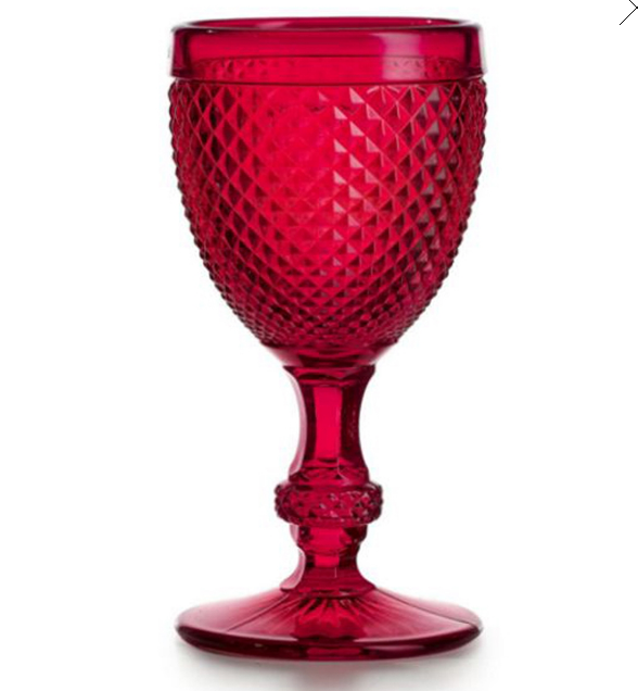 Red Bicos Wine Goblet Set 4 Pc