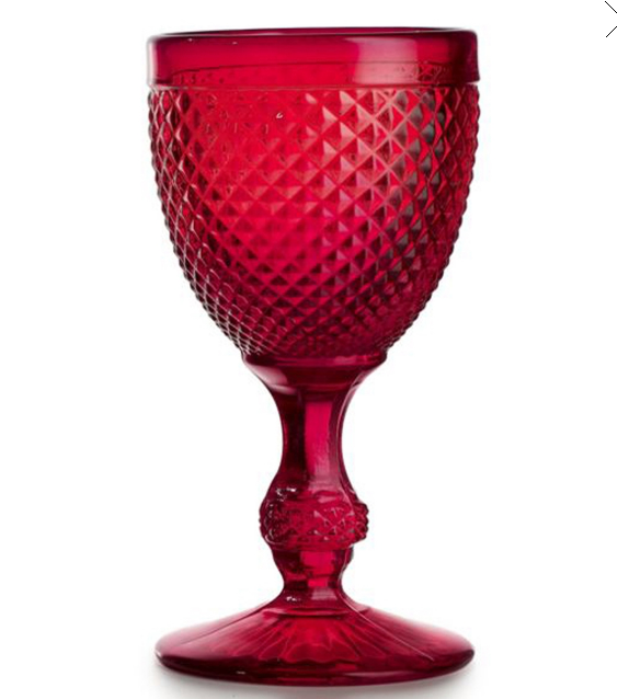 Red Bicos Water Goblet Set 4 Pc