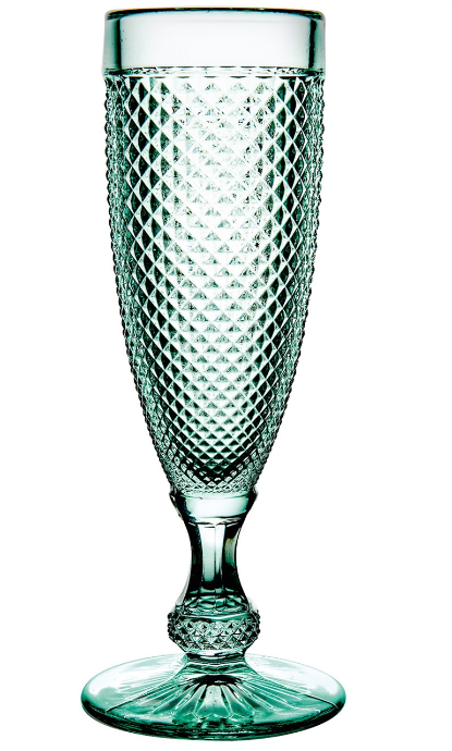 Green Bicos Champagne Goblet Set 4 Pc