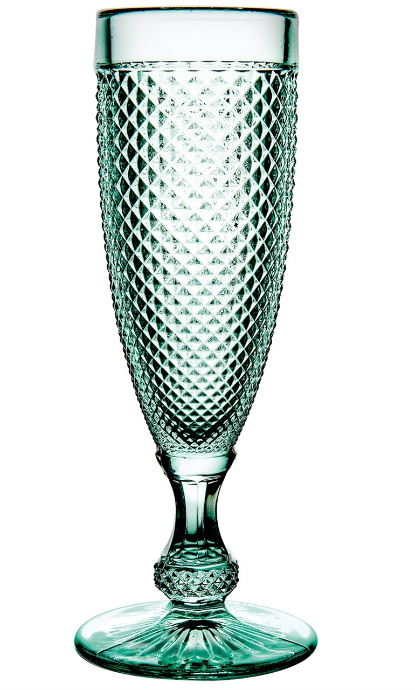 Mint Green Bicos Champagne Goblet Set 4 Pc