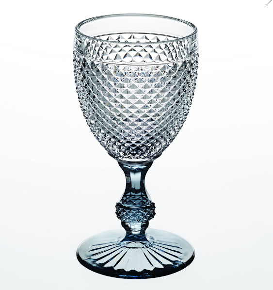 Cinza Grey Stem Bicolor Bicos Water Goblet