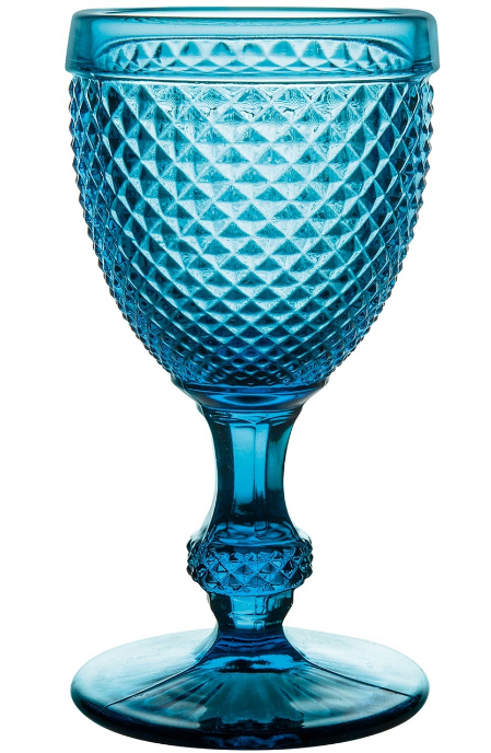 Blue Bicos Water Goblet