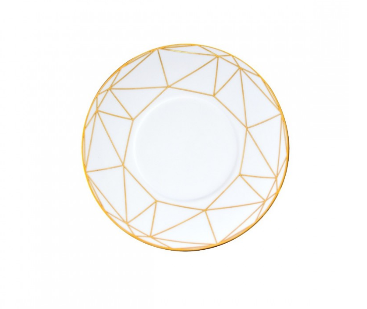 Gem Cut Gold Salad/Dessert Plate