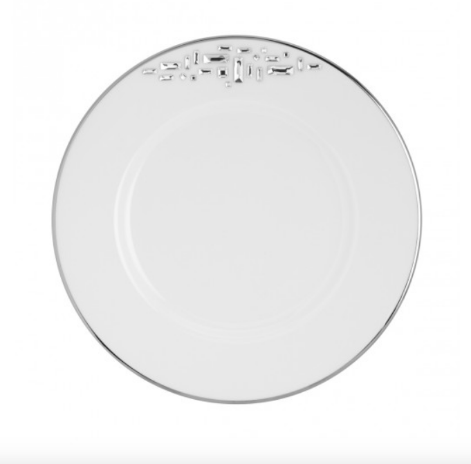 Diana Black Platinum Salad/Dessert Plate