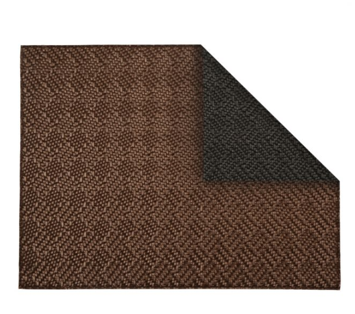 Rectangular Placemat Weave Double-Sided Black/Cooper 4 Pcs