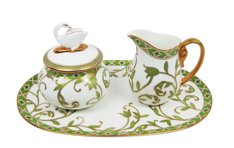 Neobe Sugar Bowl, Creamer & Tray Set