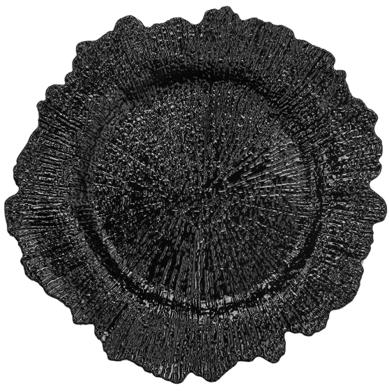 Reef Charger Plate Black 4 Pc