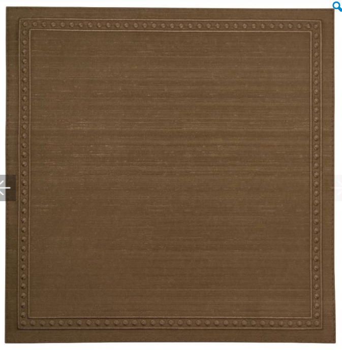 Square Placemat with Pearl Embroidery (Set of 4) Bronze