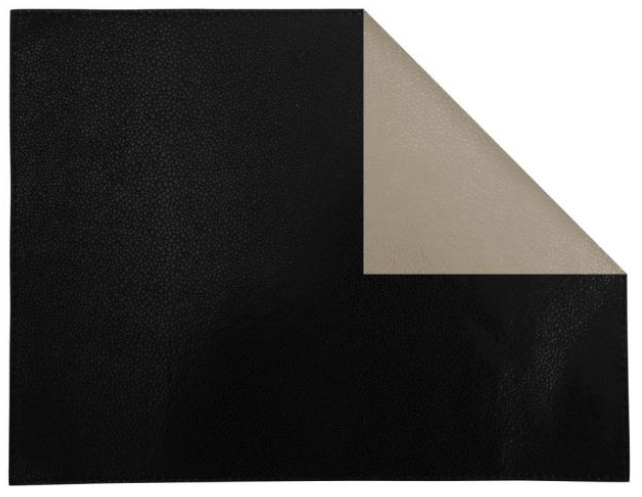 Ivory/Black Shagreen Rectangular Placemat, Double-Sided (Set of 4)