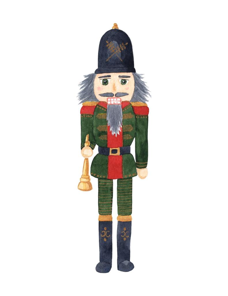 Napkin Embroidered Nutcracker