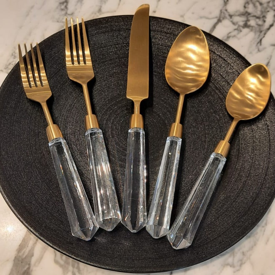 Cutlery Gold/Clear
