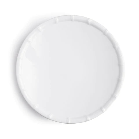Zen Bamboo White Melamine Dinner Plate 4 pc.