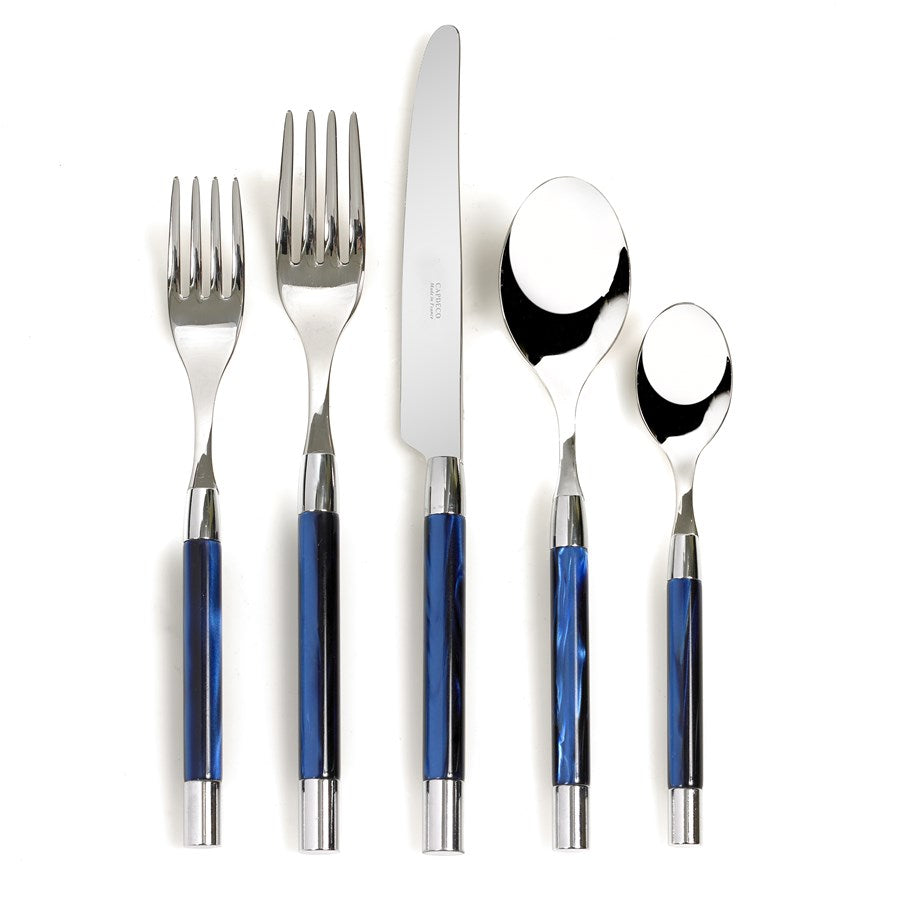 Conty Pearl Blue 5 Piece Flatware Set