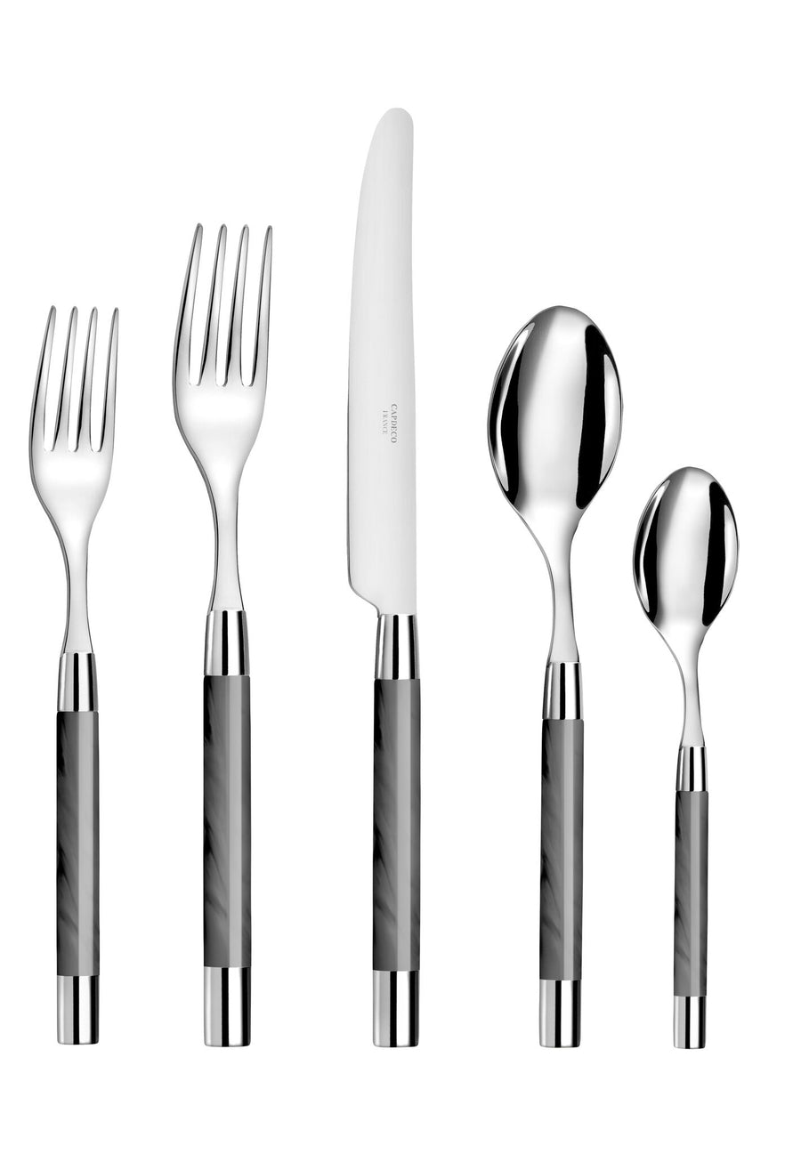 Conty Pearl Grey 5 Piece Flatware Set