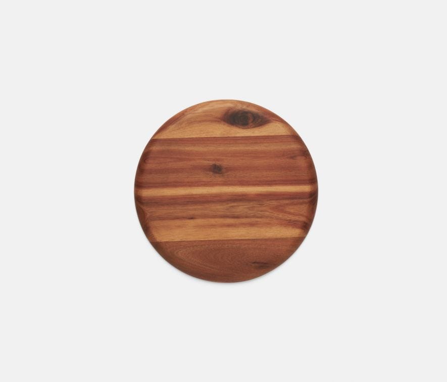 Kennedy Acacia Wood Dessert/Salad Plate 4pc Set